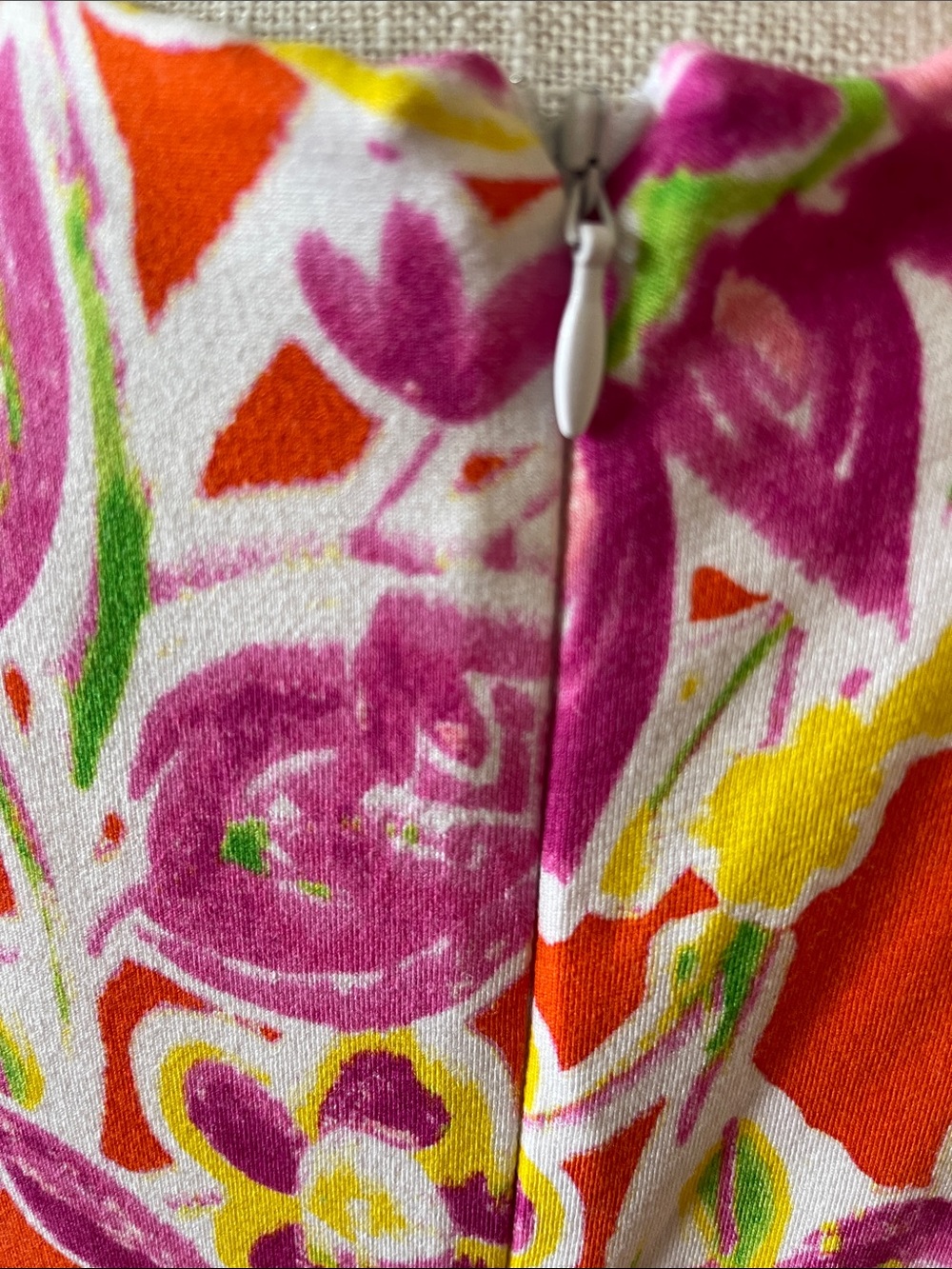 Lauren Ralph Lauren Orange, Pink & Yellow Floral Top - Picture 6 of 7